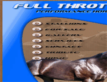 Tablet Screenshot of fullthrottleperformancehorses.com